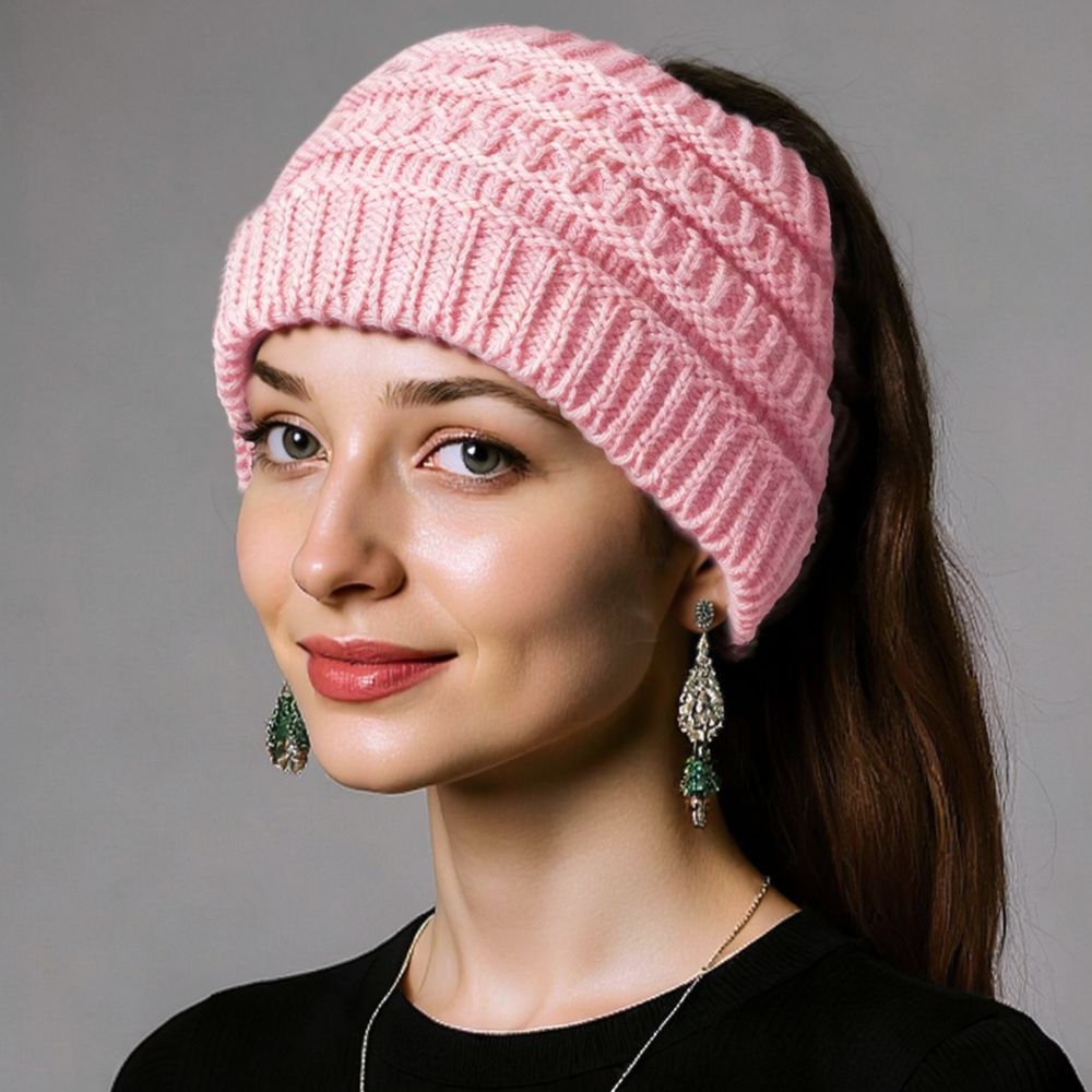 Wide Knitted Headband Winter W - Fleece Ear Warmer Band ulasan dan harga