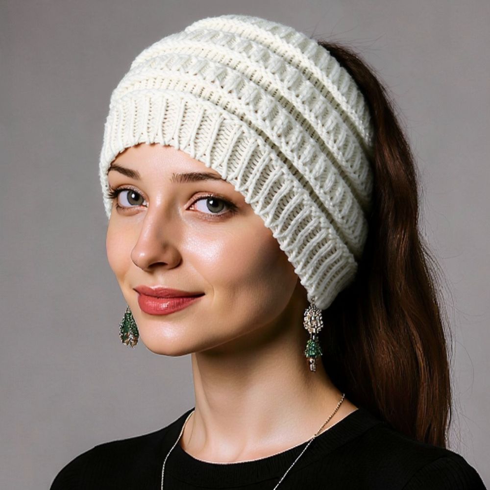 Wide Knitted Headband Winter W - Fleece Ear Warmer Band ulasan dan harga