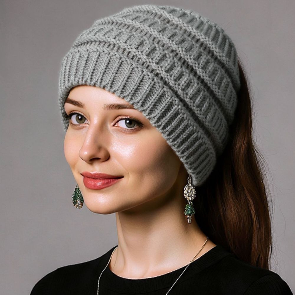 Wide Knitted Headband Winter W - Fleece Ear Warmer Band ulasan dan harga