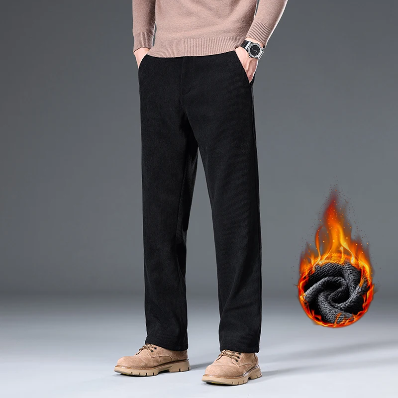 Russia Winter Men's Fleece Cor - Corduroy Pant Warm ulasan dan harga
