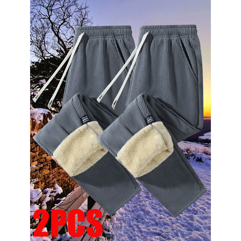 Padded Sweatpants 2-Pack Cordu - Corduroy Pant Warm ulasan dan harga
