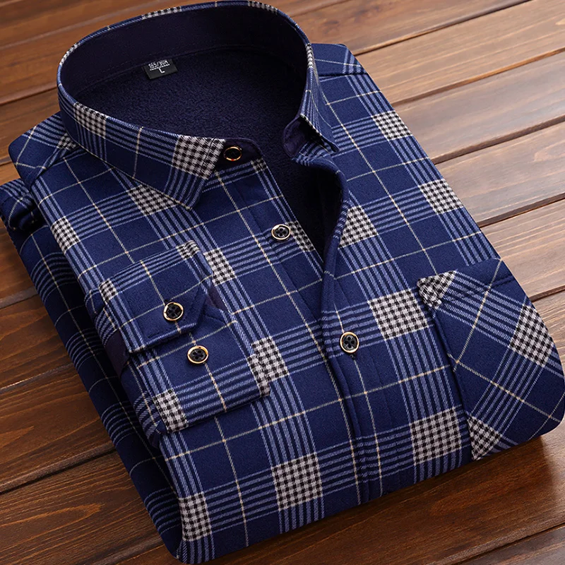 Men Fleece Shirt 2026 Autumn W - Flannel Shirt Lined ulasan dan harga