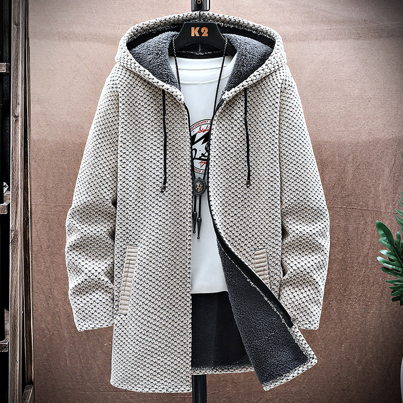 Men's Cardigan Cashmere Long C - Wool Coat Peacoat ulasan dan harga