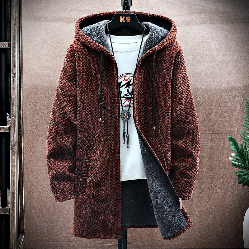 Men's Cardigan Cashmere Long C - Wool Coat Peacoat ulasan dan harga